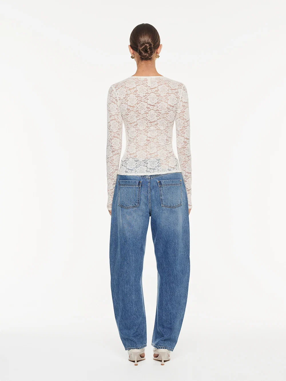 Elysian Collective Kivari Bonnie Lace Top Ivory