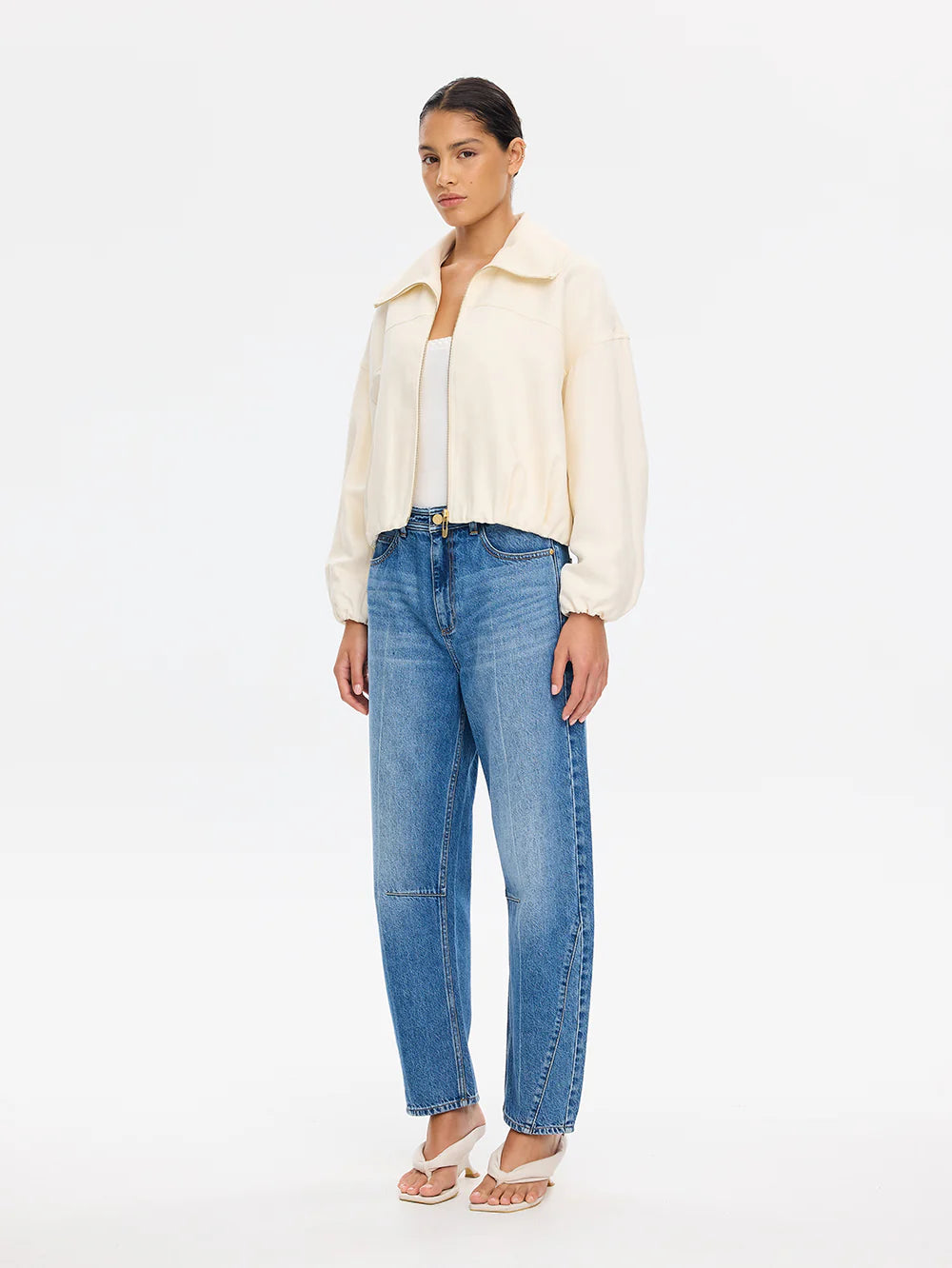 Elysian Collective Kivari Cass Cropped Jacket Ivory