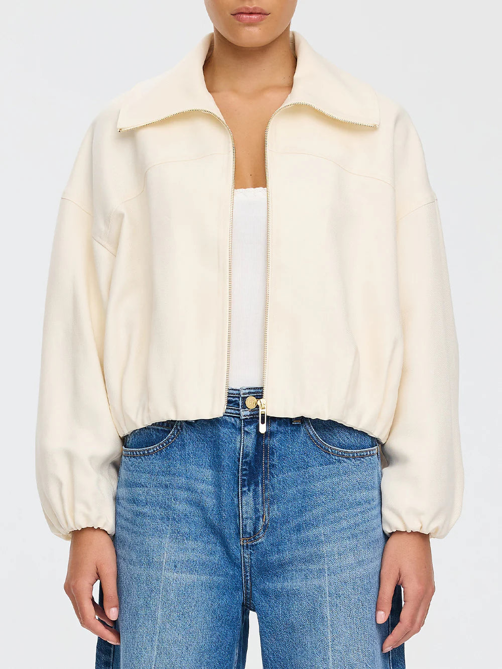 Elysian Collective Kivari Cass Cropped Jacket Ivory