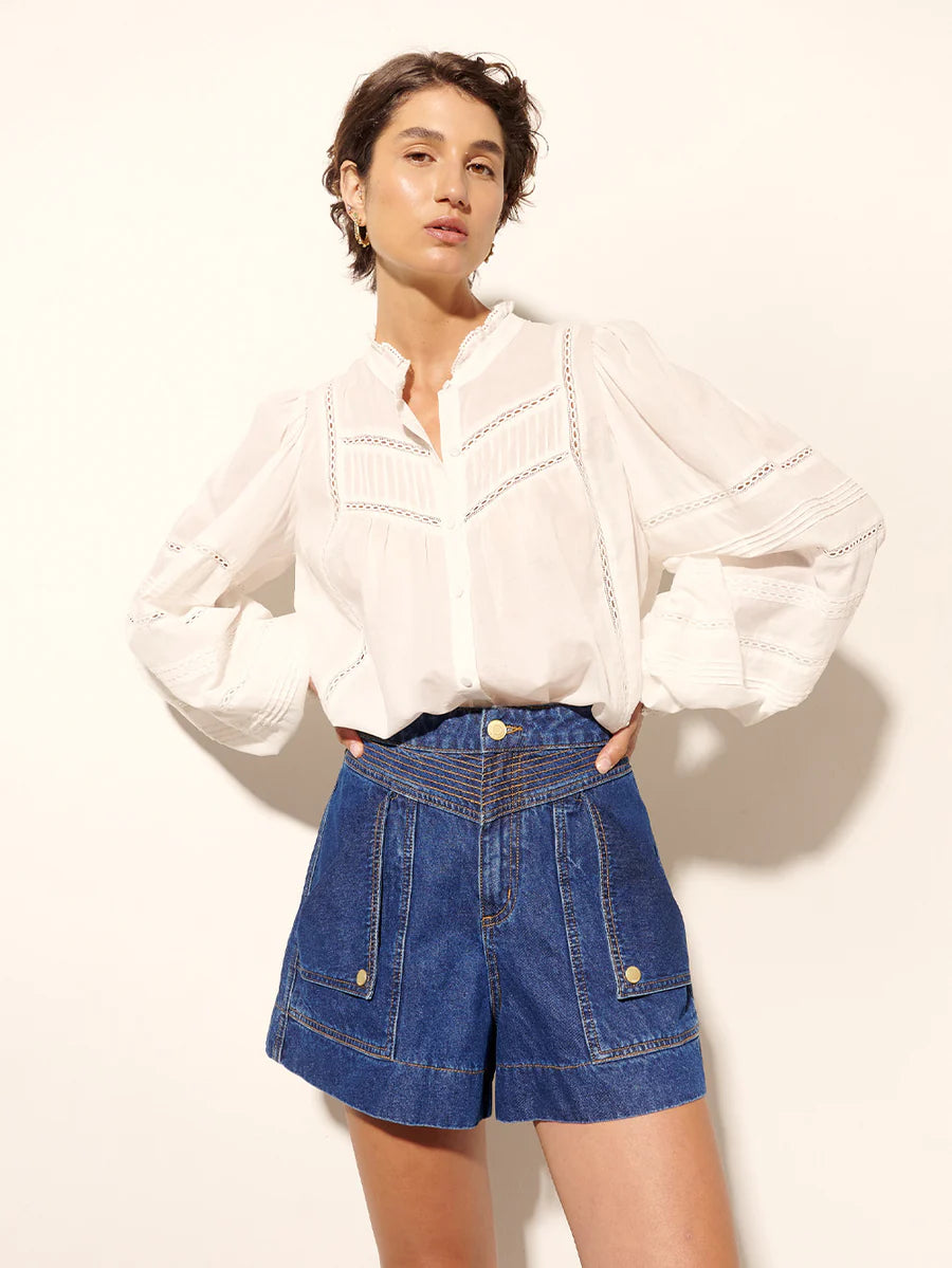 Elysian Collective Kivari Celene Denim Short Blue