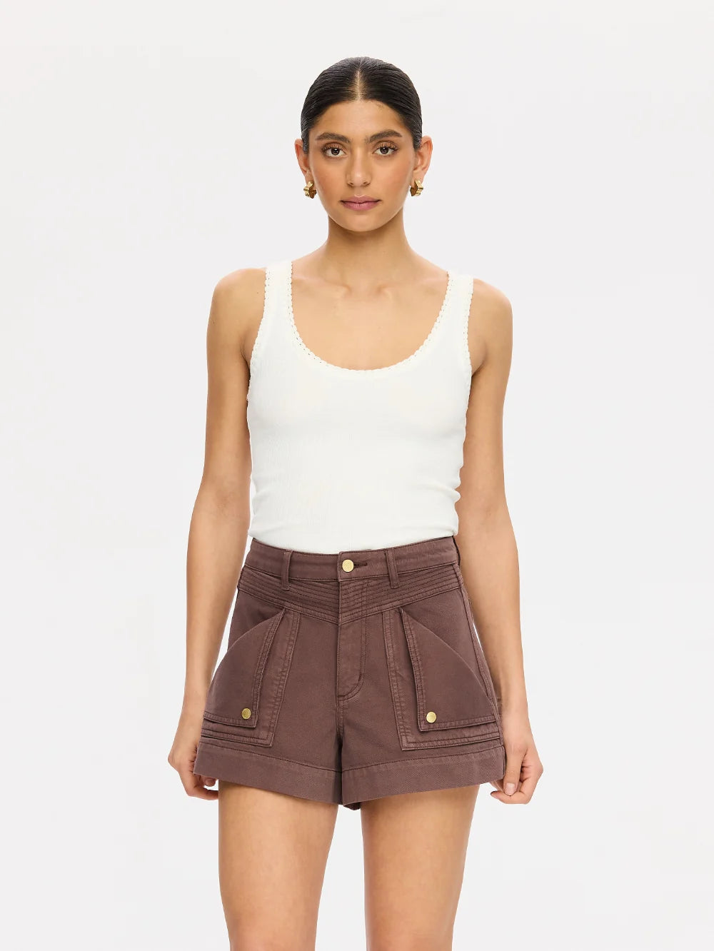Elysian Collective Kivari Celene Denim Short Chocolate