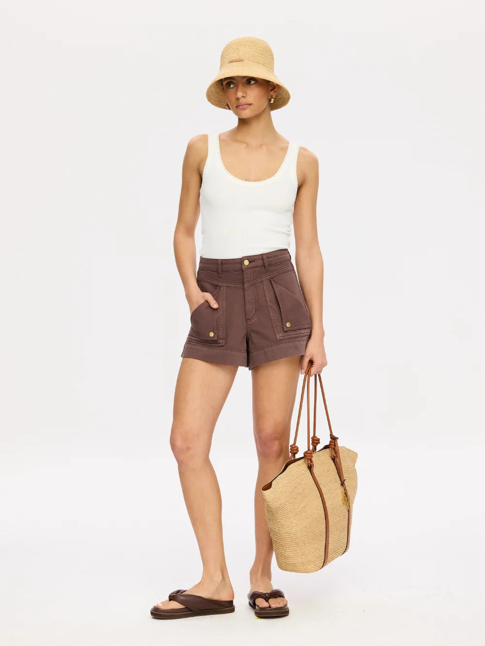 Elysian Collective Kivari Celene Denim Short Chocolate