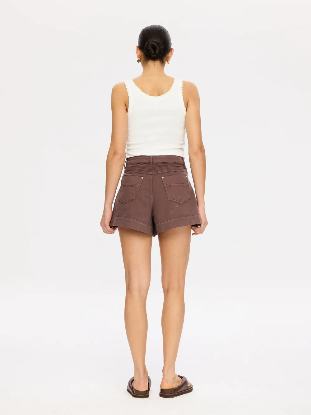 Elysian Collective Kivari Celene Denim Short Chocolate