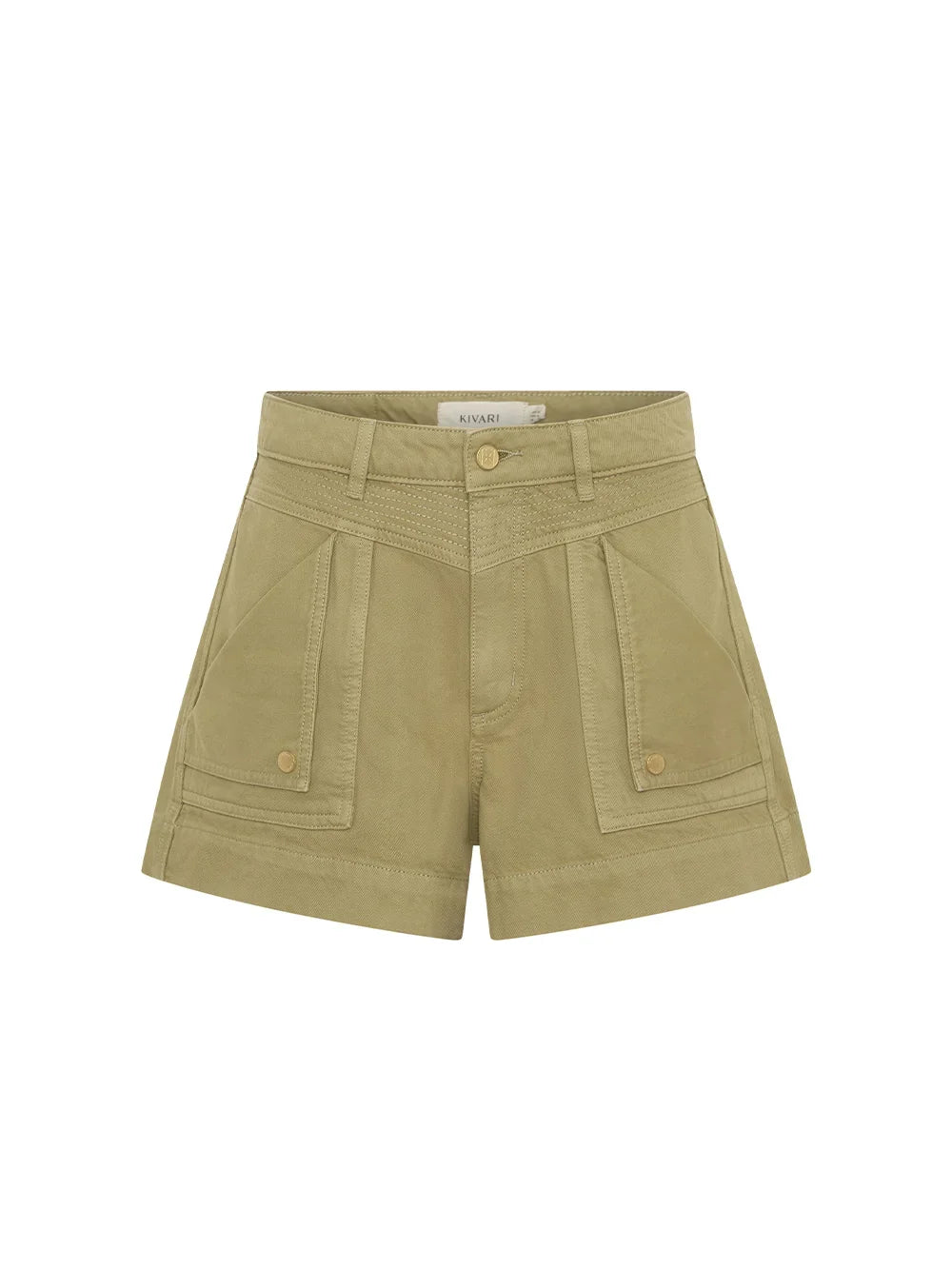 Elysian Collective Kivari Celene Denim Short Olive
