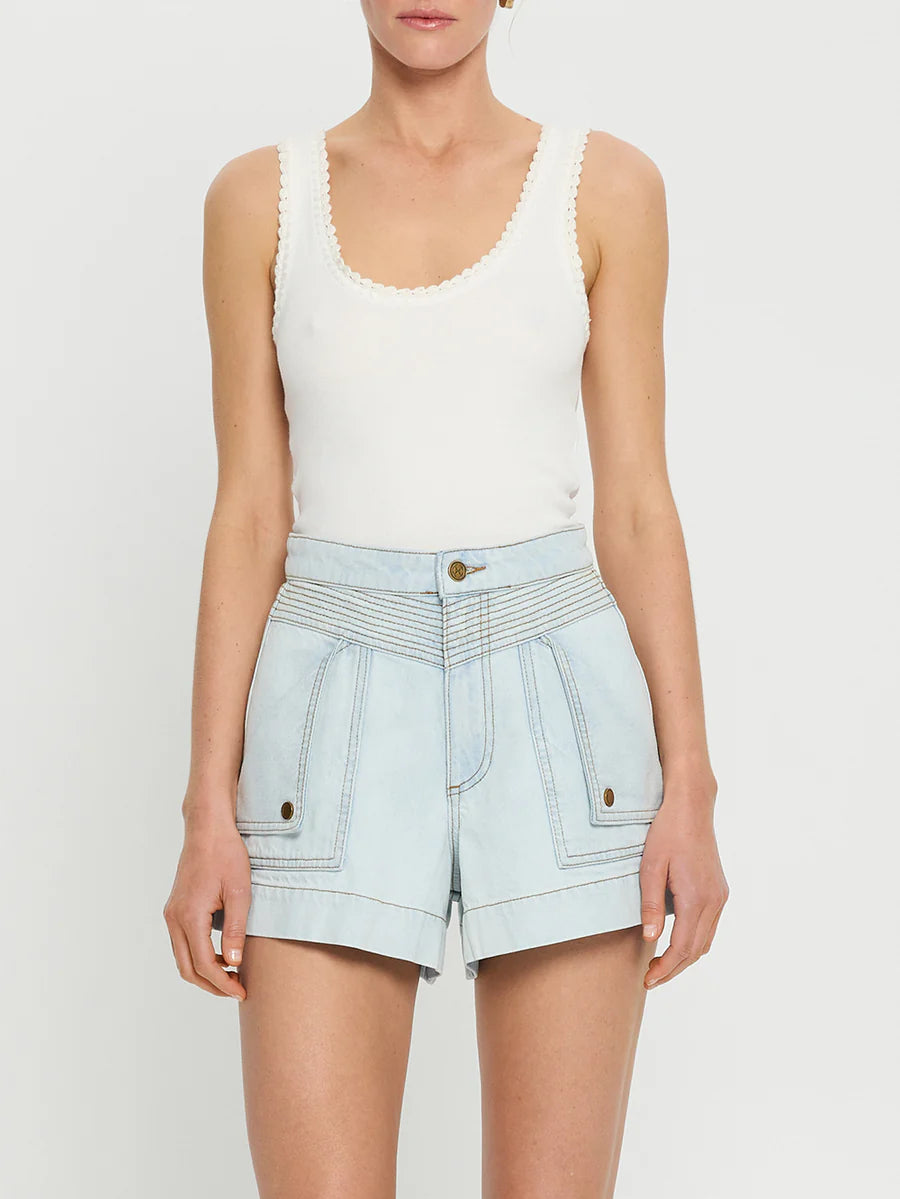 Elysian Collective Kivari Celene Denim Short Pale Blue