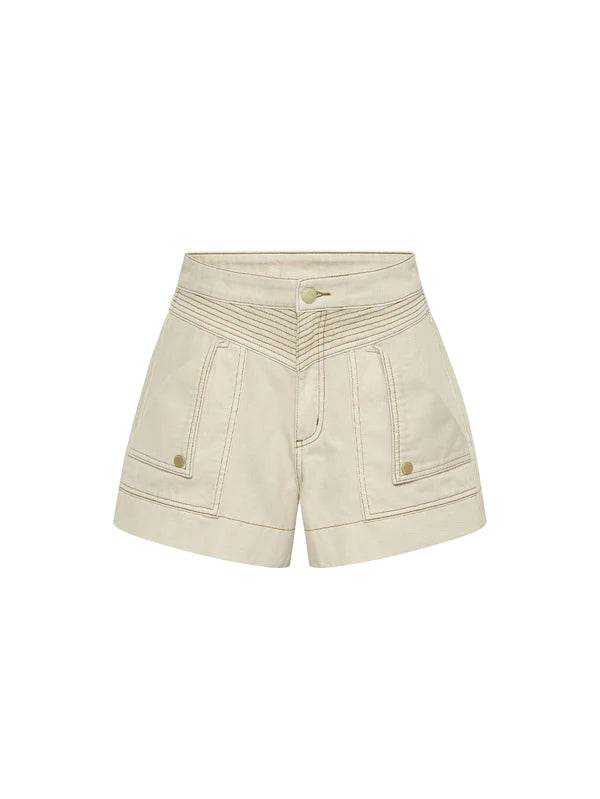 Elysian Collective Kivari Celene Denim Short Cream