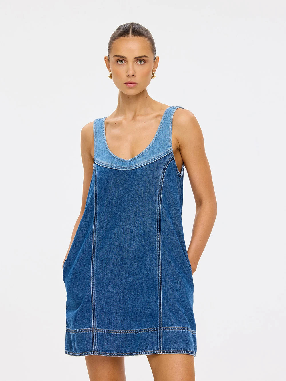 Elysian Collective Kivari Coralie Denim Mini Dress
