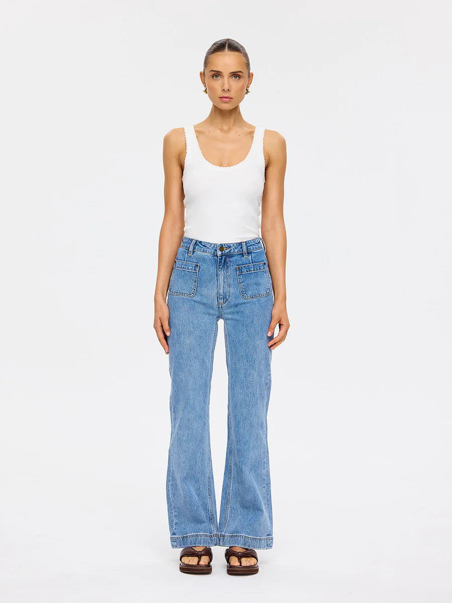Elysian Collective Kivari Dominique Jean Stonewash Blue