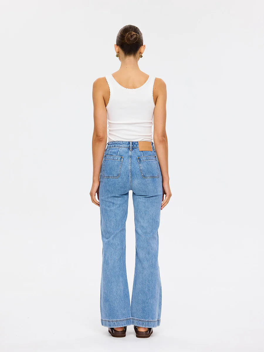 Elysian Collective Kivari Dominique Jean Stonewash Blue