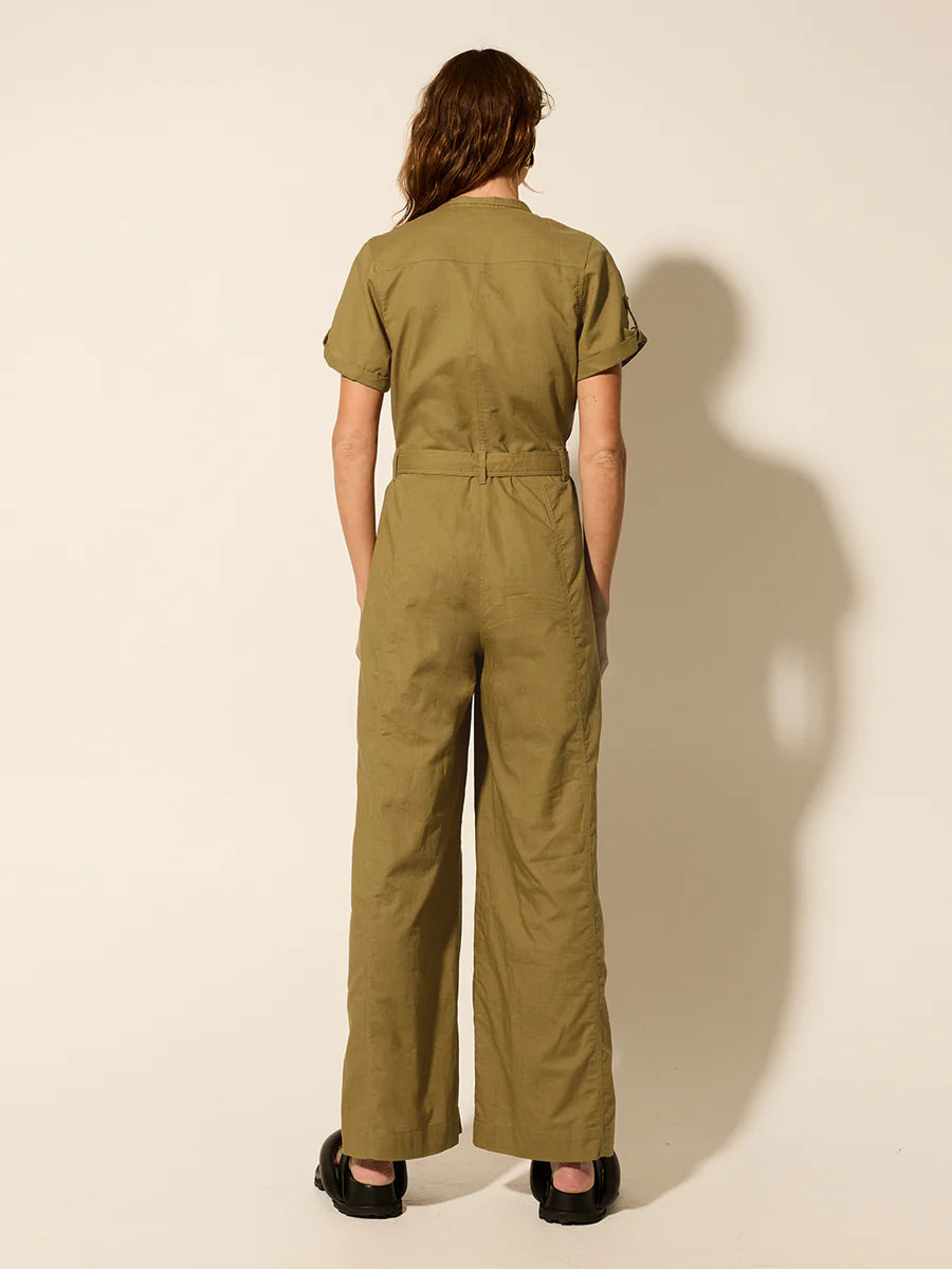 Elysian Collective  Kivari Ebony Jumpsuit Khaki