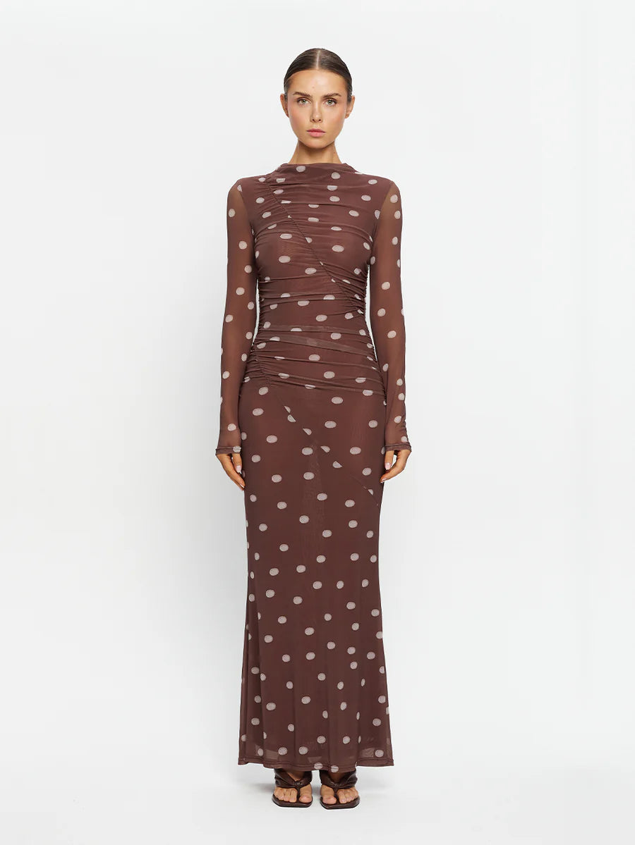 KIVARI -  EDIE MESH MAXI DRESS