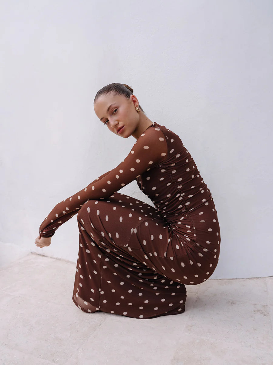 Elysian Collective Kivari Edie Mesh Maxi Dress