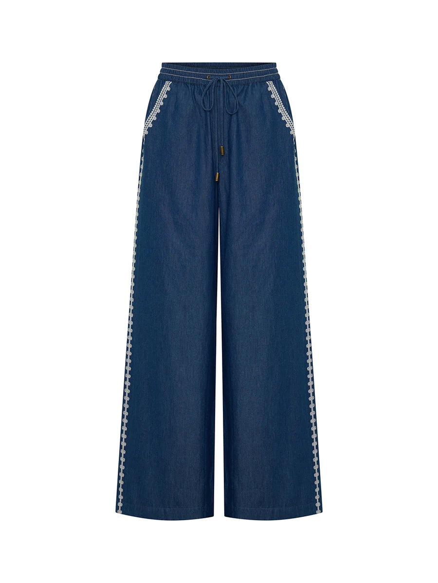 Elysian Collective Kivari Emile Chambray Pant Indigo