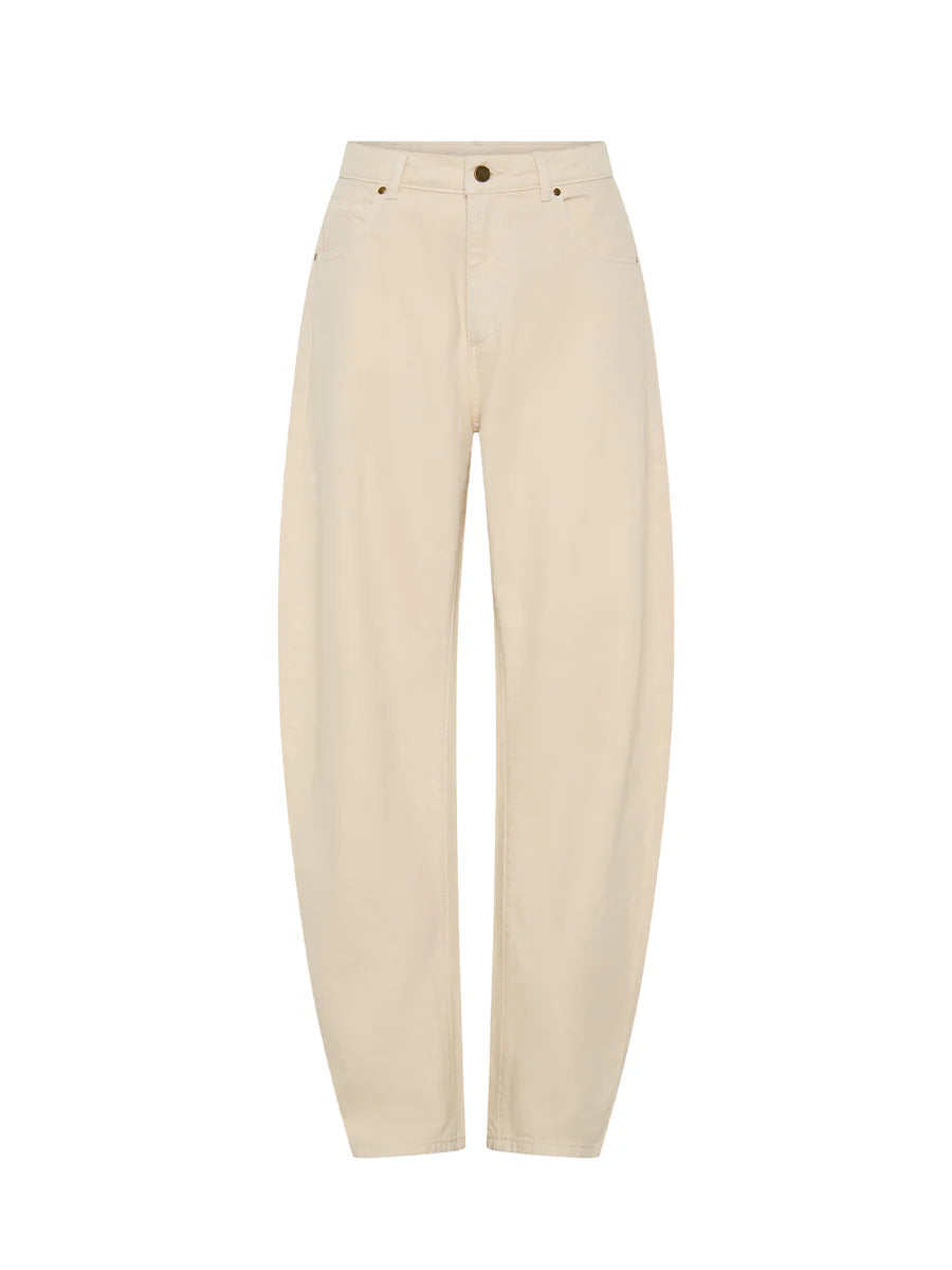 Elysian Collective Kivari Evita Denim Barrel Jean Cream