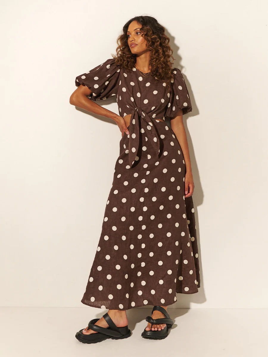 Elysian Collective Kivari Harper Maxi Dress (Chocolate)