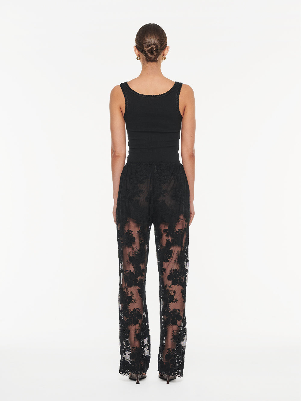 Elysian Collective Kivari Jaxon Lace Pant Black