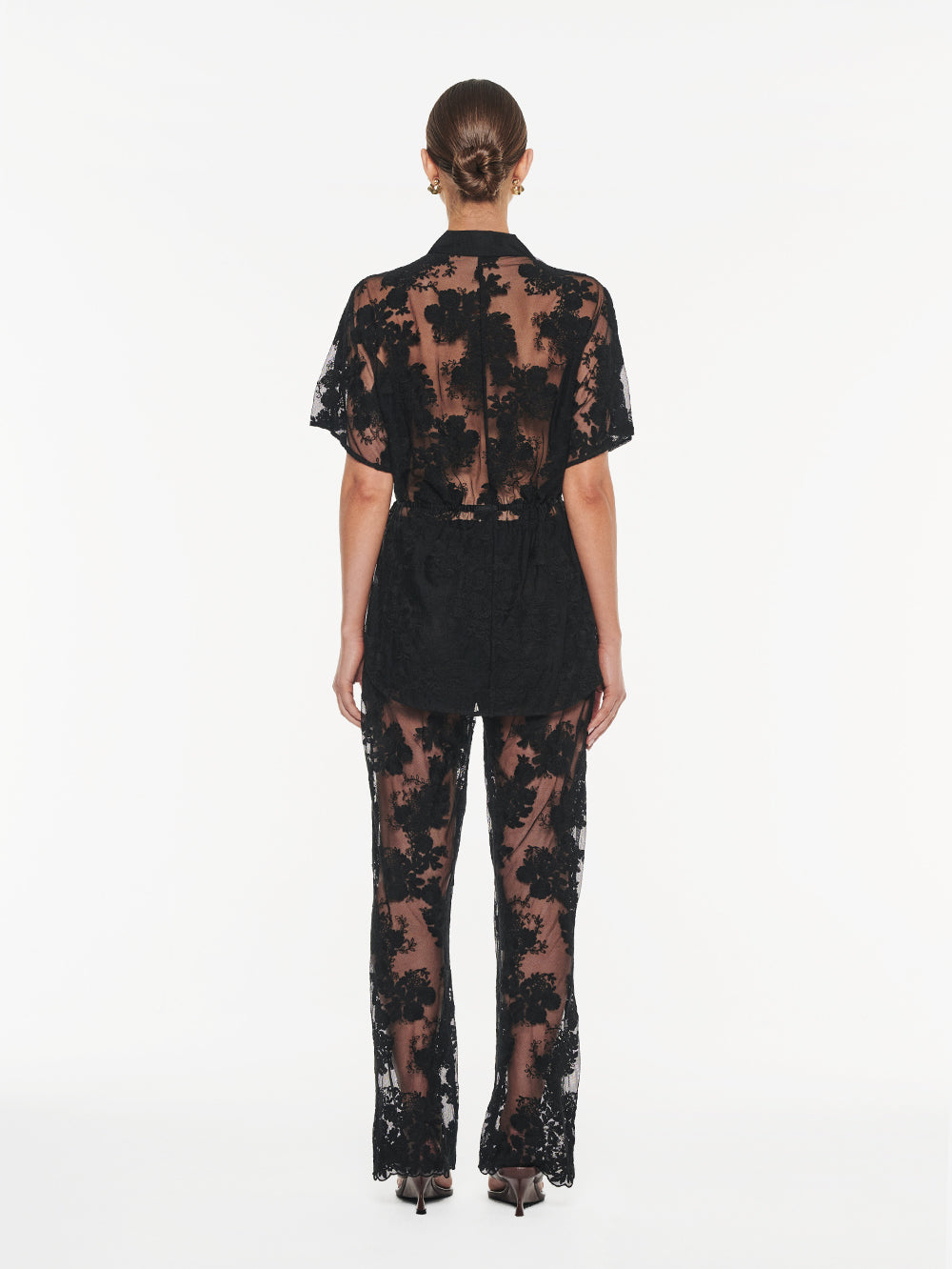 Elysian Collective Kivari Jaxon Lace Shirt Black
