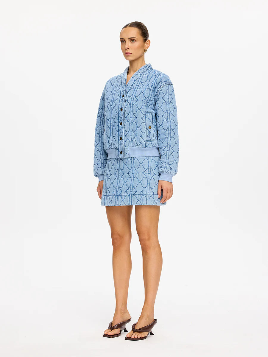 Elysian Collective Kivari Joey Denim Jacket Pale Stone