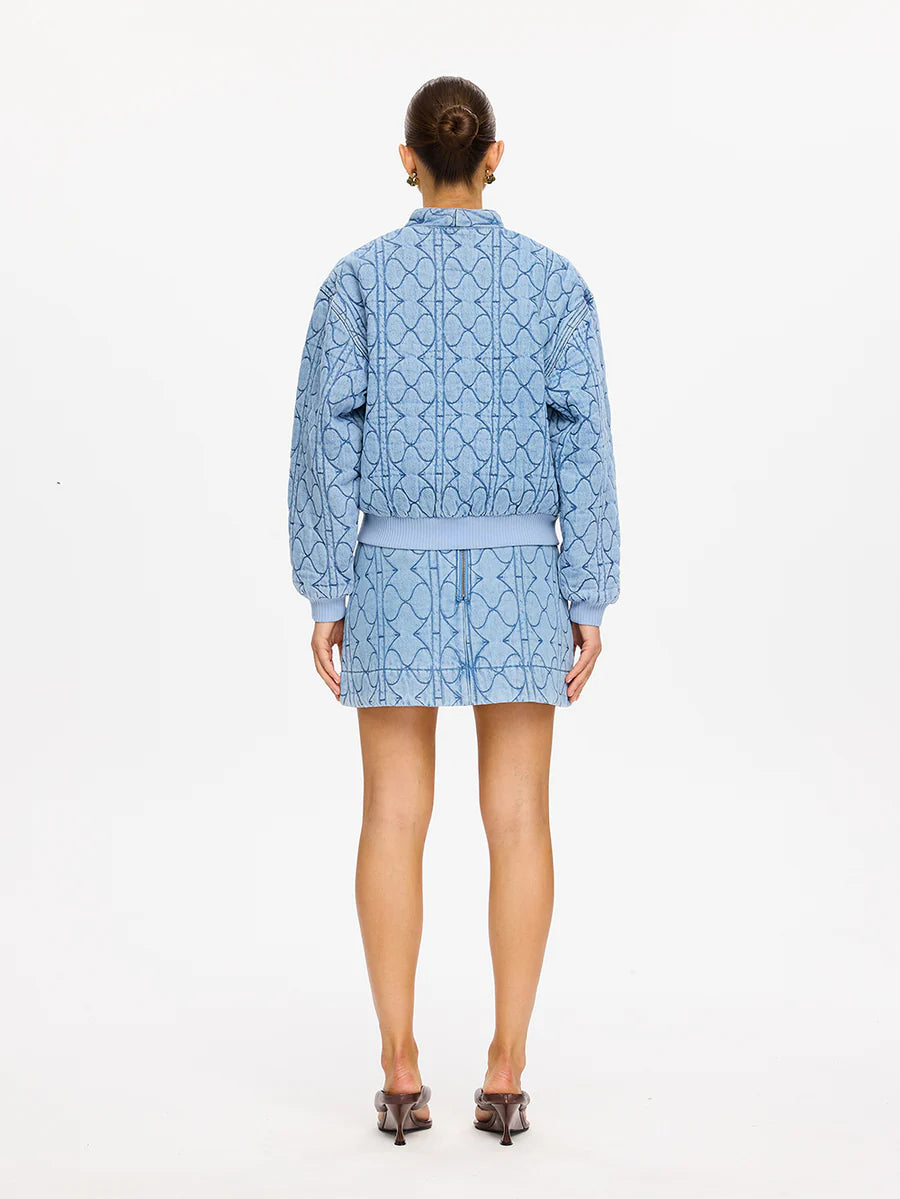 Elysian Collective Kivari Joey Denim Jacket Pale Stone