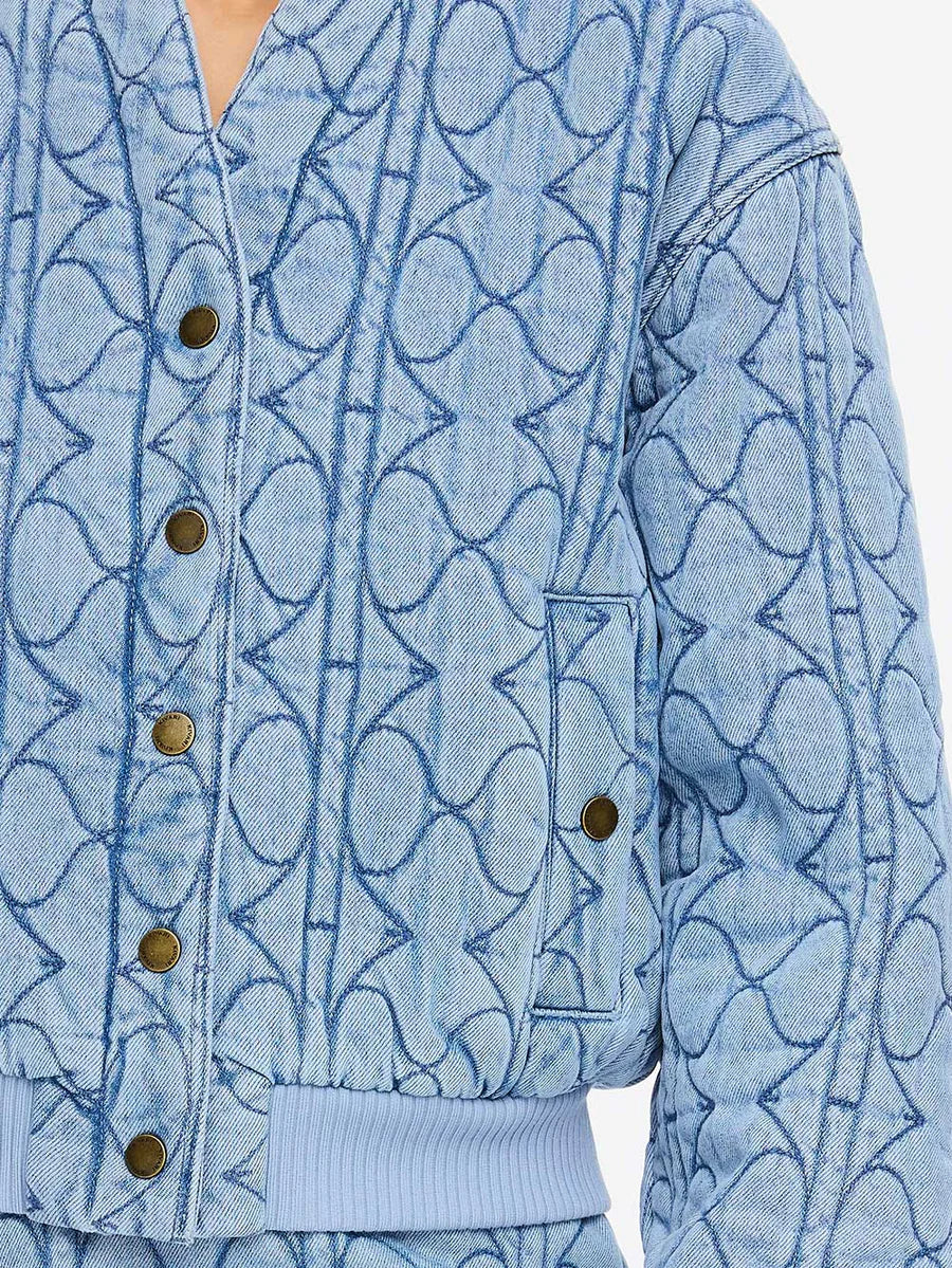 Elysian Collective Kivari Joey Denim Jacket Pale Stone