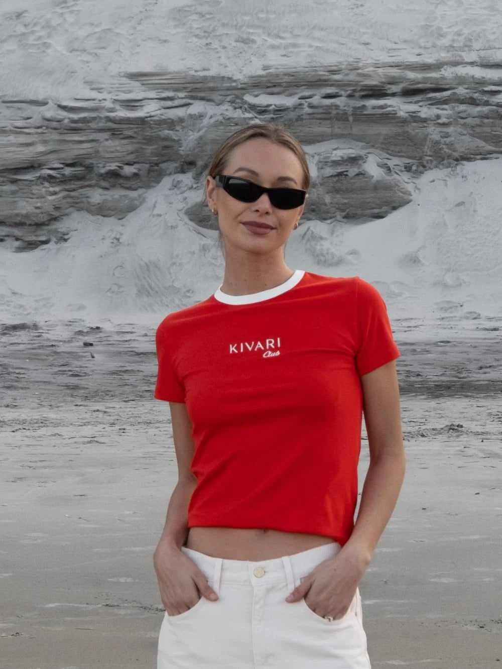 Elysian Collective Kivari Kivari Club Baby Tee Red