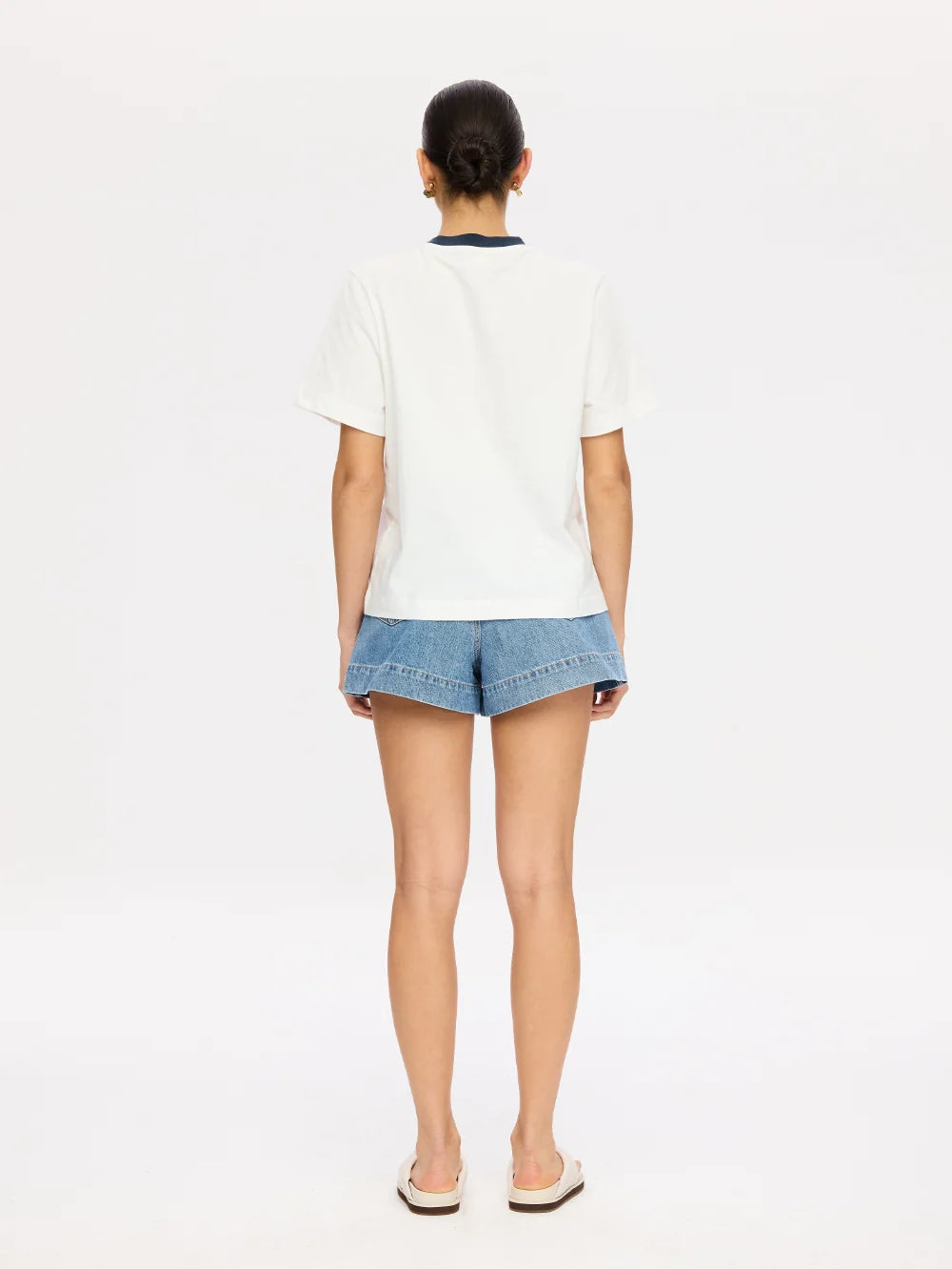 Elysian Collective Kivari Kivari Tee Ivory Navy