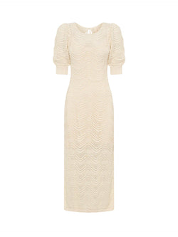 Elysian Collective Kivari Mariana Knit Midi Dress Cream