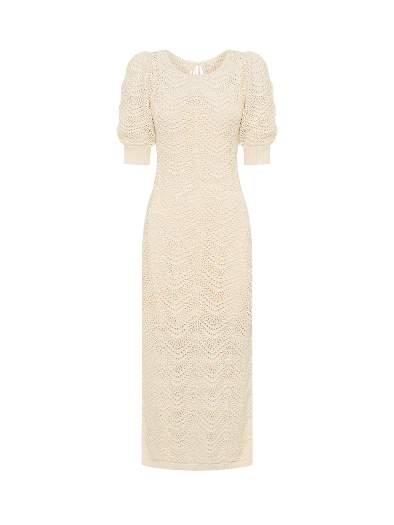 Elysian Collective Kivari Mariana Knit Midi Dress Cream