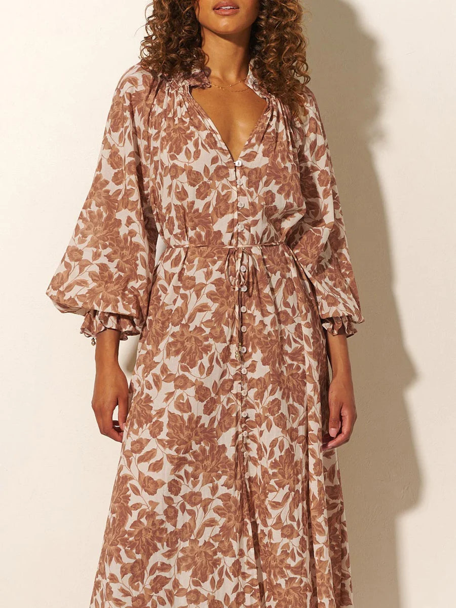 Elysian Collective Kivari Milano Maxi Dress (Walnut)