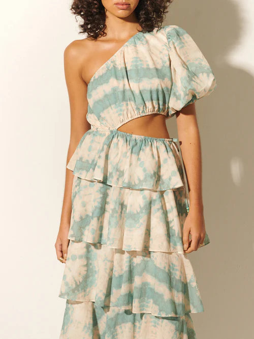 Elysian Collective Kivari Mirage One Shoulder Maxi Dress