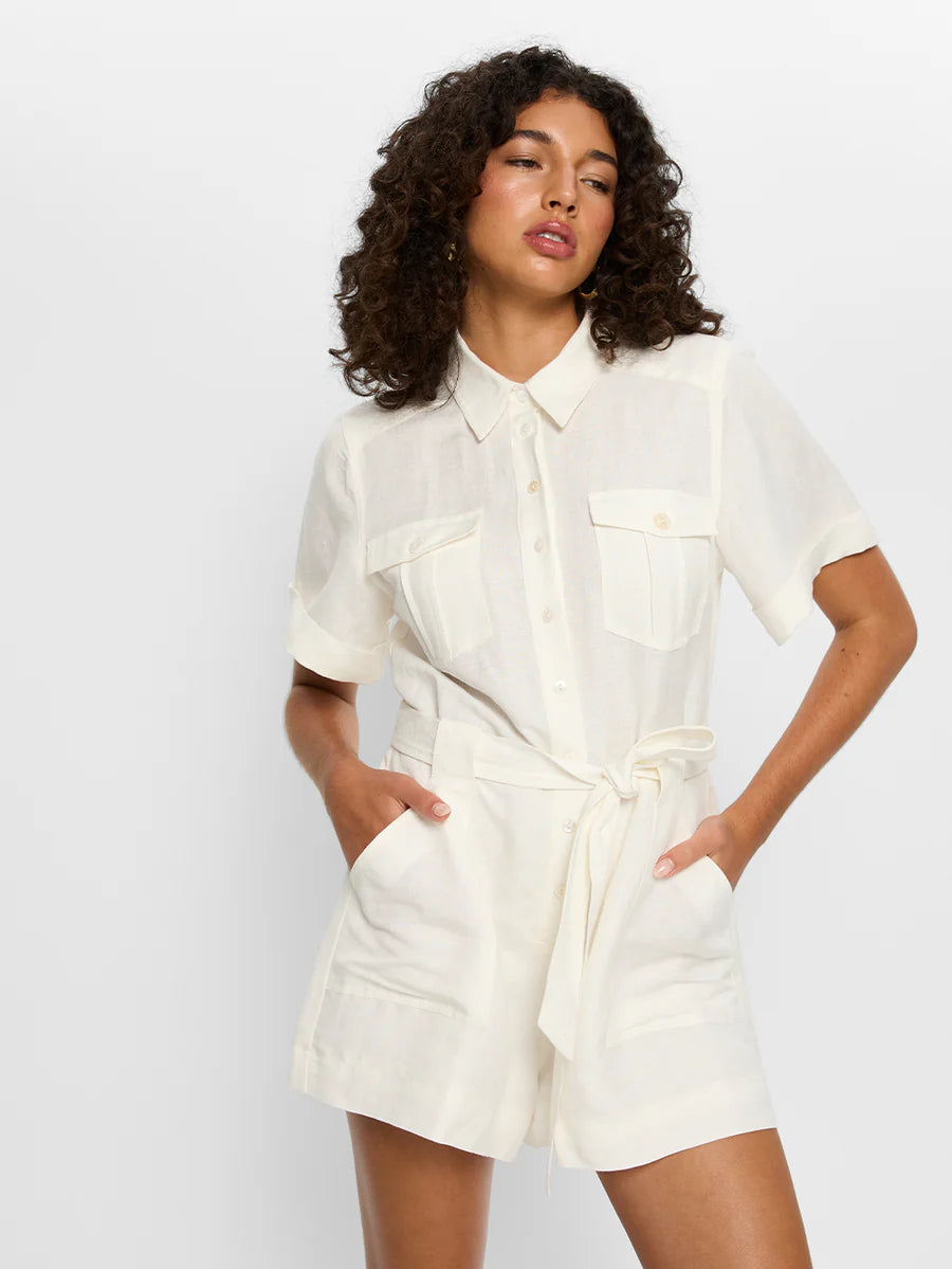 Elysian Collective Kivari Miya Playsuit Cream