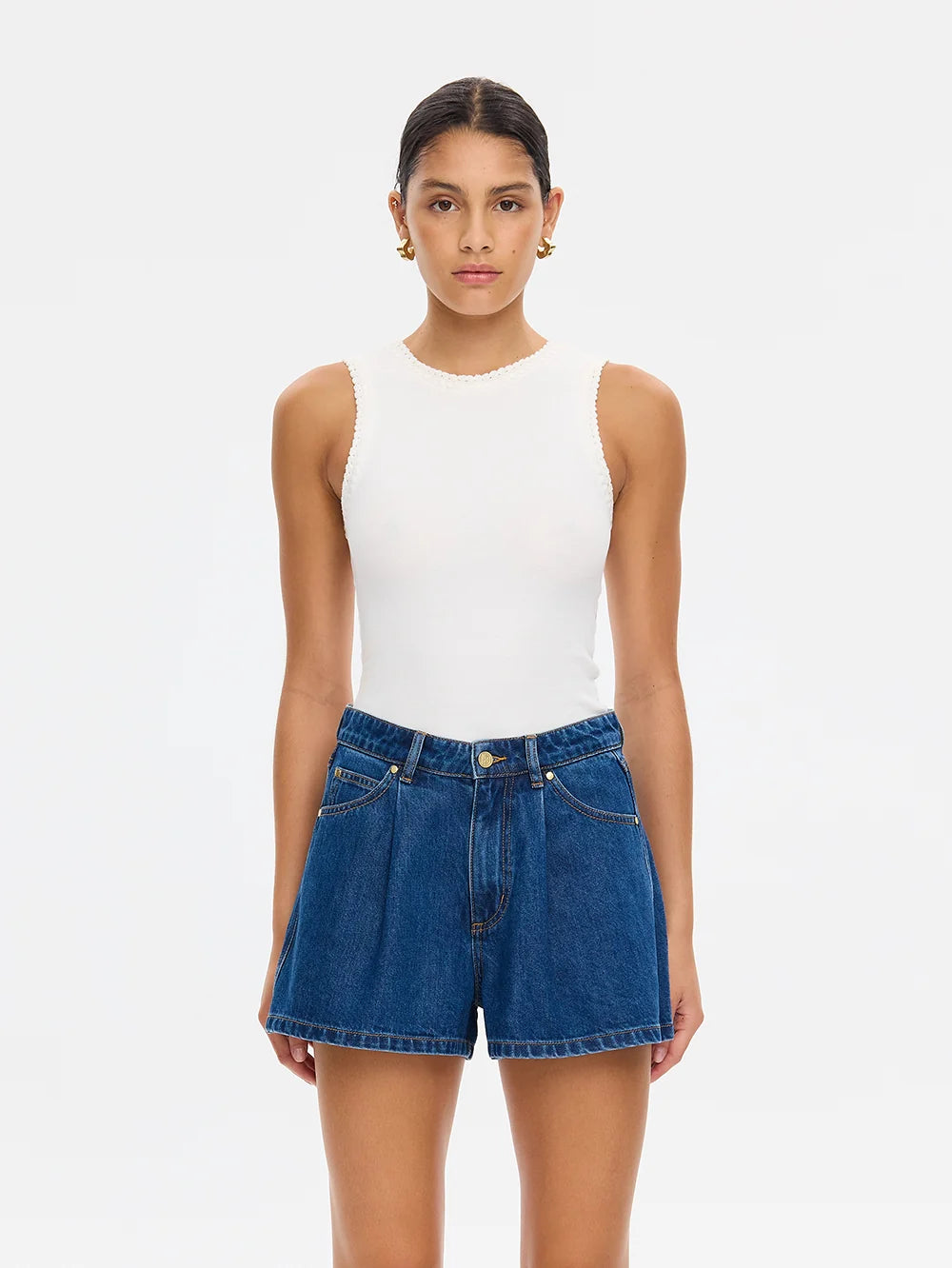 Elysian Collective Kivari Monroe Denim Short Indigo Blue