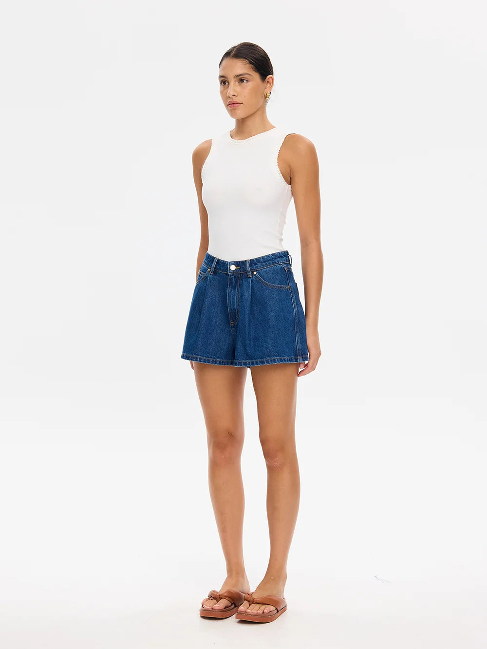 Elysian Collective Kivari Monroe Denim Short Indigo Blue