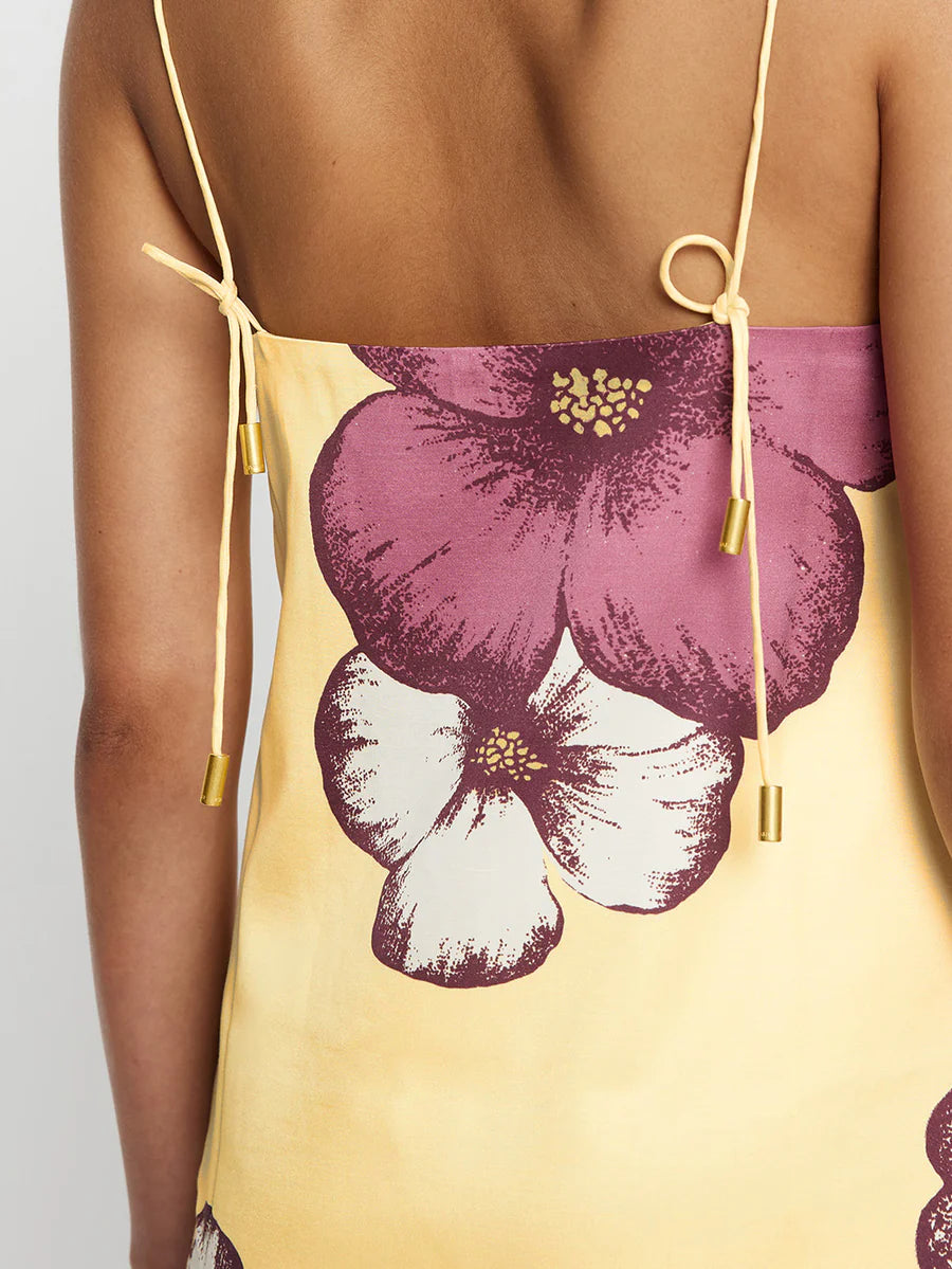 Elysian Collective Kivari Paros Mini Dress Butter
