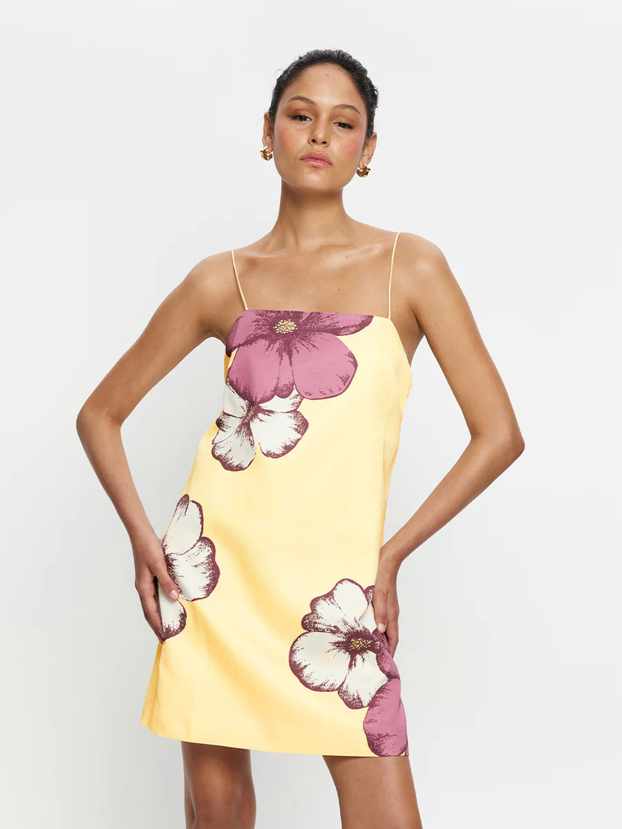 Elysian Collective Kivari Paros Mini Dress Butter