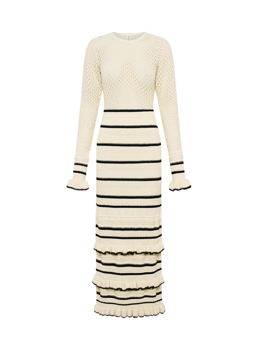 Elysian Collective Kivari Rafaela Knit Dress Cream