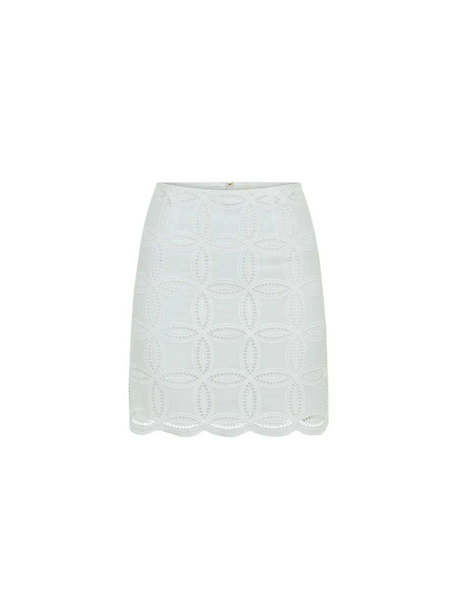 Elysian Collective Kivari Rio Skirt White