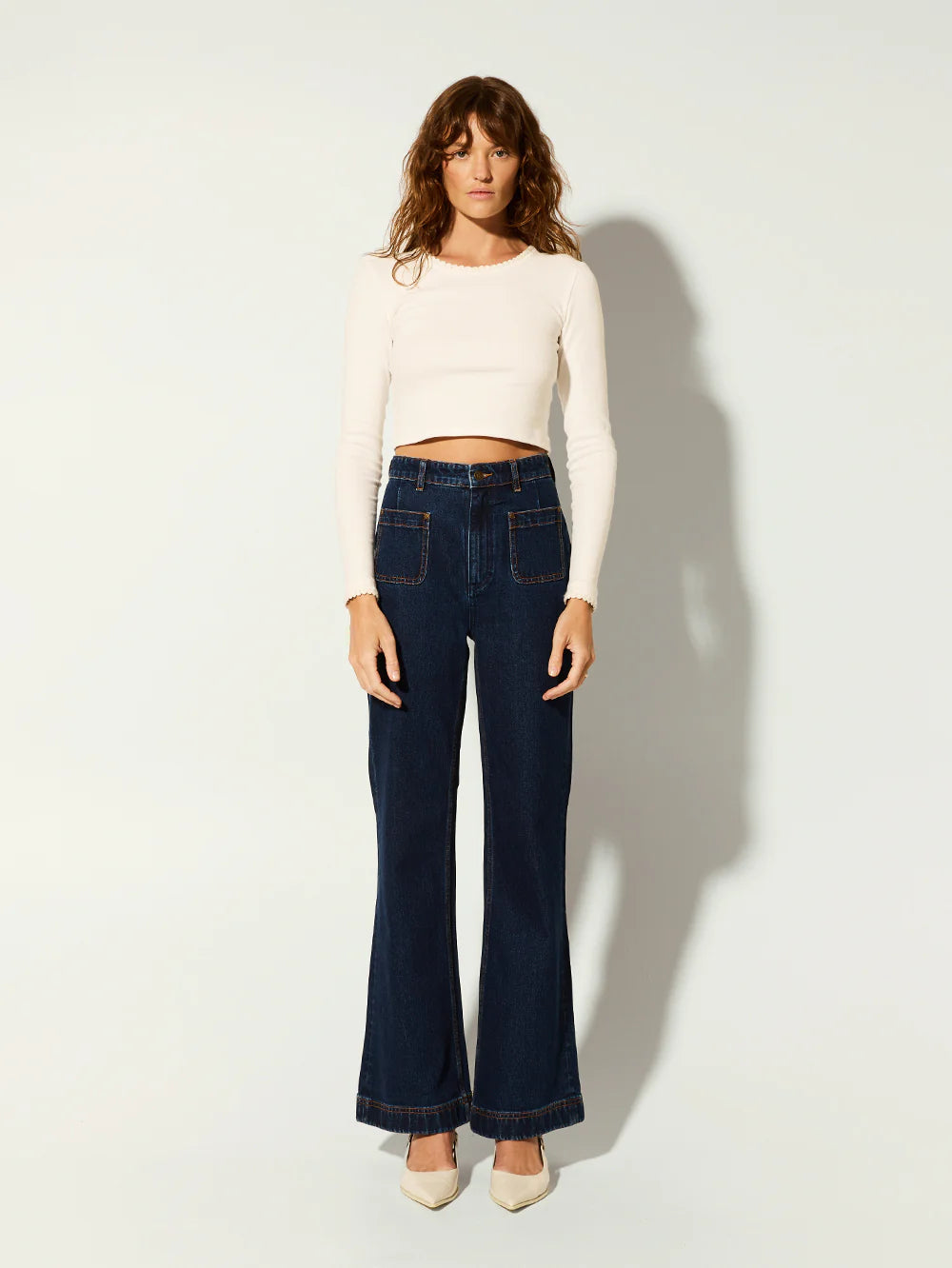 Elysian Collective Kivari Tallulah Crop Top Ivory