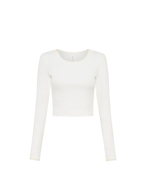 Elysian Collective Kivari Tallulah Crop Top Ivory