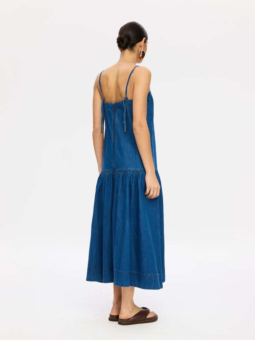 Elysian Collective Kivari Vaila Denim Midi Dress
