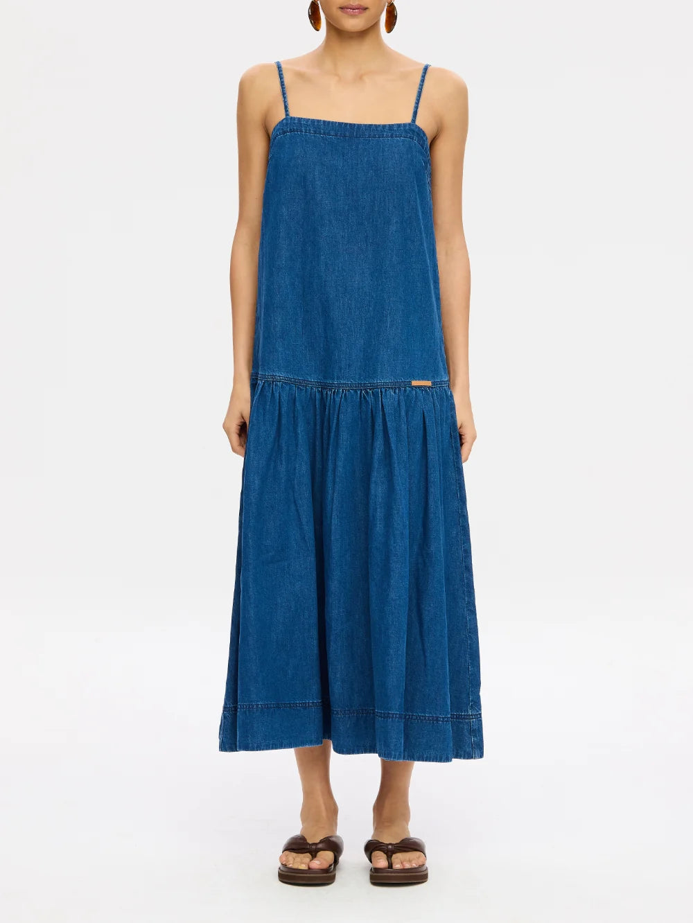 Elysian Collective Kivari Vaila Denim Midi Dress