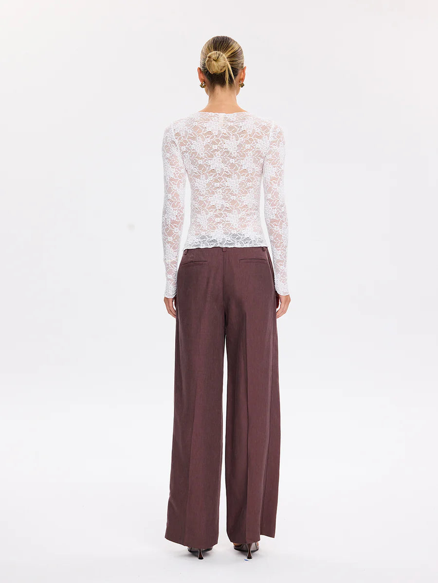 Elysian Collective Kivari Victoria Lace Top Cream
