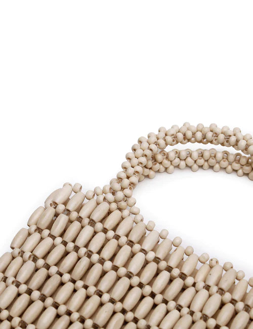 Elysian Collective La Tribe Beaded Bag Bone