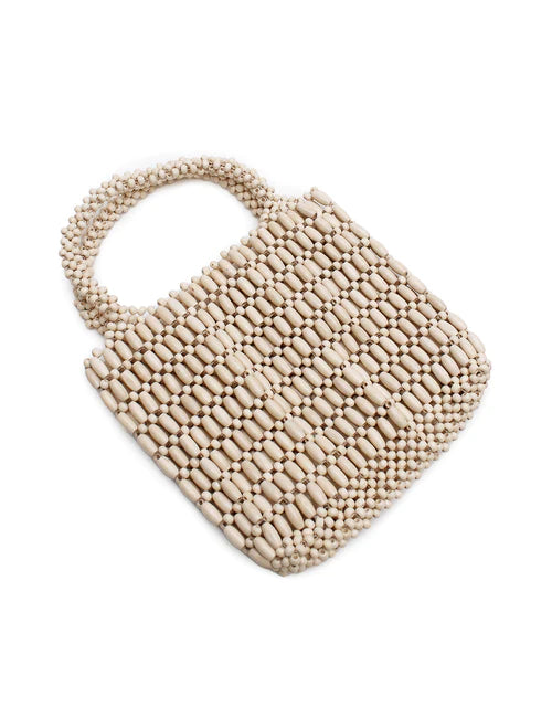 Elysian Collective La Tribe Beaded Bag Bone