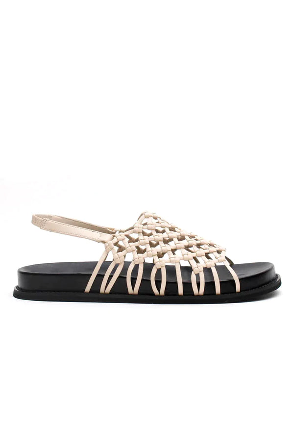 Elysian Collective La Tribe Knotted Sandal Cream