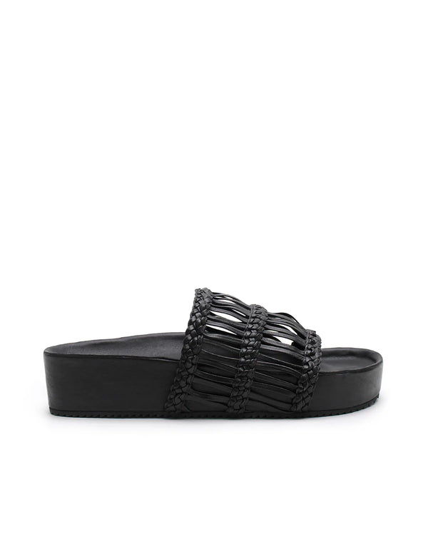 Elysian Collective La Tribe Lou Platform Slide Black