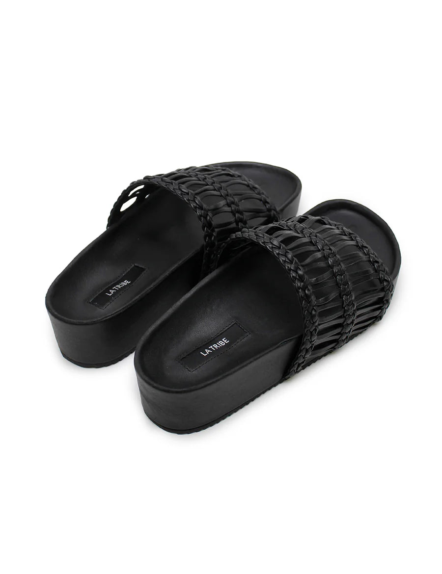 Elysian Collective La Tribe Lou Platform Slide Black