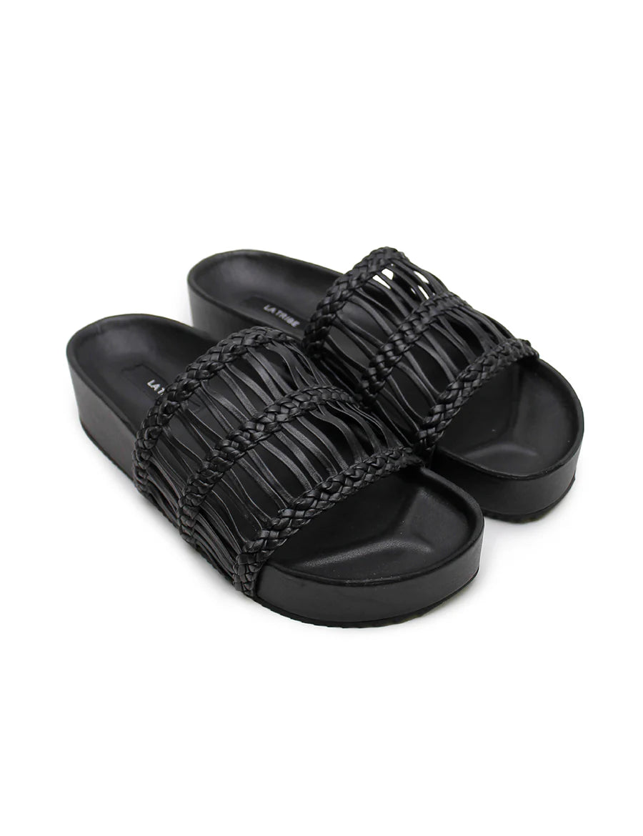 Elysian Collective La Tribe Lou Platform Slide Black