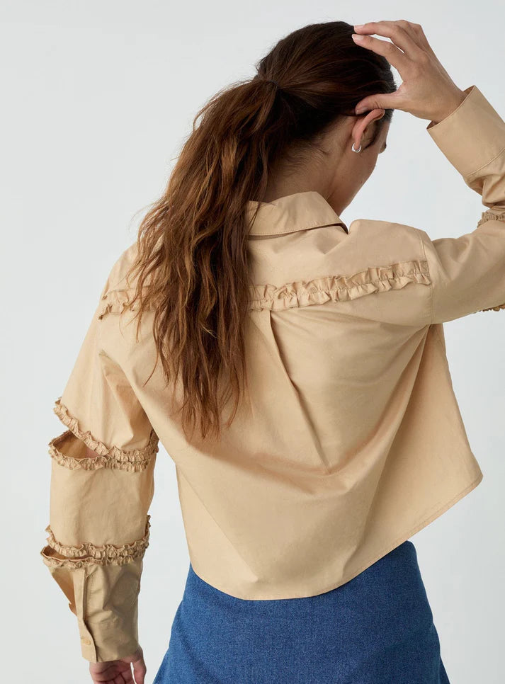 Elysian Collective Laagam Muna Cut Out Shirt Sand