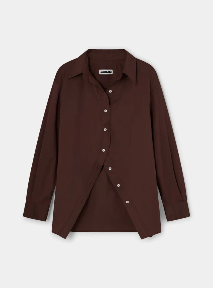 Elysian Collective Laagam No Boyfriend Shirt Brown